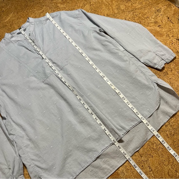 Uniqlo Lightweight 100% Cotton Polka Dot Henley Peasant Top Sz M - Picture 11 of 14